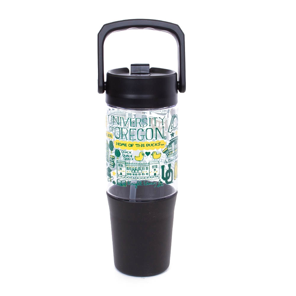 Interlocking UO, Neil, Black, Water Bottles, Metal, Home & Auto, 40 ounce, Denver, Double Wall, Stainless Steel, Julia Gash, 960400
